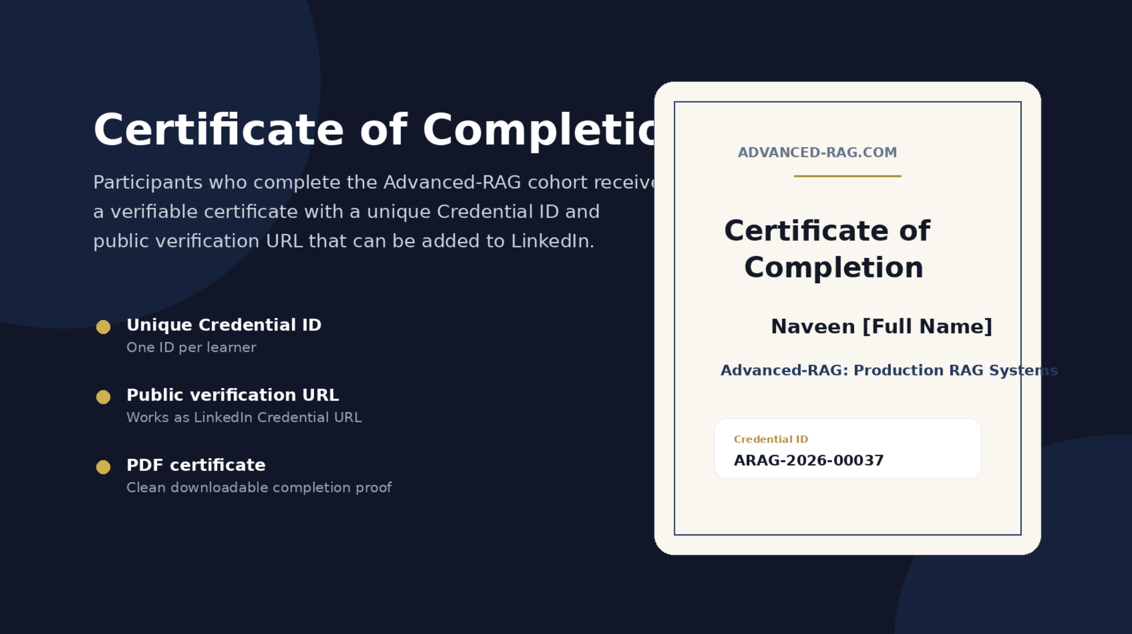 Sample Certificate of Completion